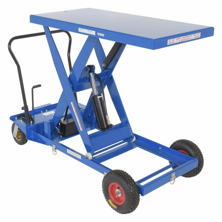 Vestil Blue Rough Terrain Elevating Cart 1000 lb Capacity 48 x 24 CART-PN-1000